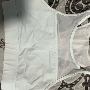 Zyia white sports bra/ workout top
